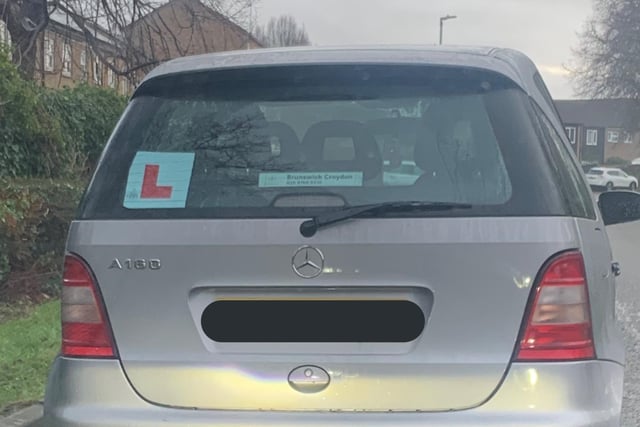 This learner driver was caught taking to the roads without supervision. Reported and seized.