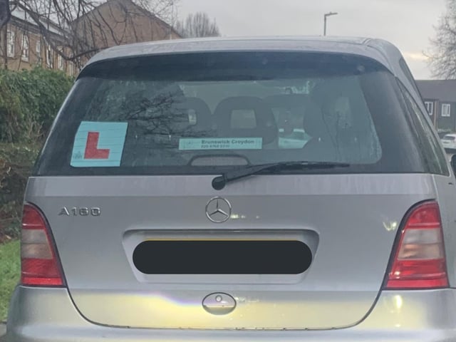 This learner driver was caught taking to the roads without supervision. Reported and seized.