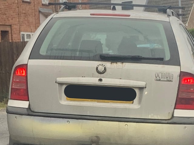 This car was being driven without a licence. Reported and seized.