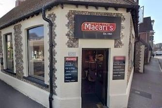 Macari's is rated 4.1 stars out of five from 237 reviews on Google SUS-211231-124751001