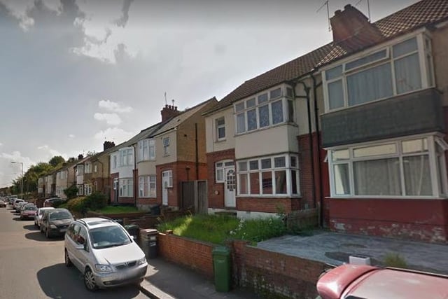 Dallow Road has seen rates of positive Covid cases rise by 9.3% from 468.9 per 100,000 people on week ending December 16 to 512.5 by week ending December 23.  PHOTO: Google