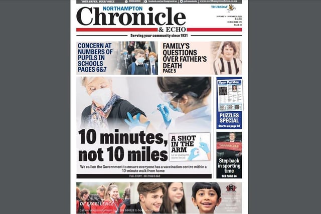 The Chron joined a nationwide campaign with our sister newspapers across England urging the Government to use local pharmacies to help with the rollout of vaccinations. The campaign was a success and pharmacies now form a crucial part of the vaccination programme.