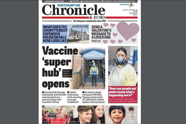Vaccinations was the story of the month and the good news kept coming with the opening of the 'super hub' at Moulton Park. We also featured the views of those on the frontline questioning why some people could not understand the importance of the vaccine.