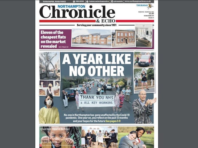 This week's front page was a reflective look back at the past 12 months. A year like no other. Our coverage tried to give thanks to all those who had made a difference during that challenging time.