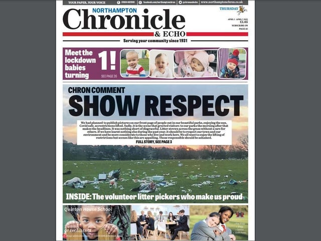 This shocking image was what was left behind after lockdown lifted and people were back in our parks. It prompted much backlash from outraged members of the community. While upsetting, it shone a light on the incredible work of a group of volunteers who have taken it upon themselves to take care of our parkland and clear up rubbish.