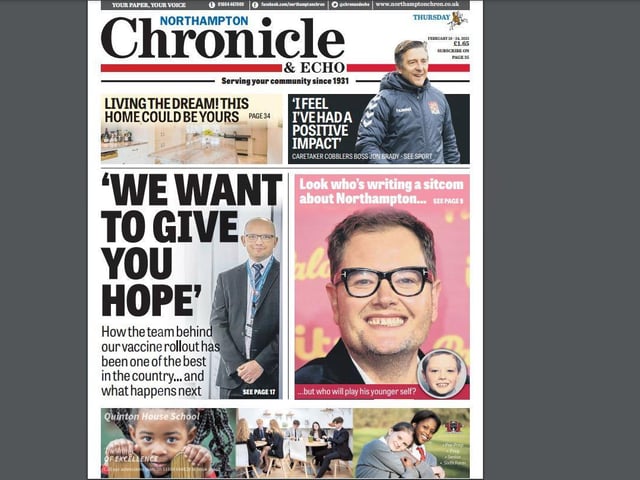Northampton's favourite son, Alan Carr, announced he was producing a sitcom based in the town and we interviewed the man leading the vaccine rollout in the county.
