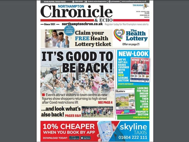 It was great to see the town centre buzzing again with the outdoor events in the Market Square as we revealed the footfall increase in the town since the lifting of restrictions. And to the delight of many, the Parkrun returned to Northampton's Racecourse.