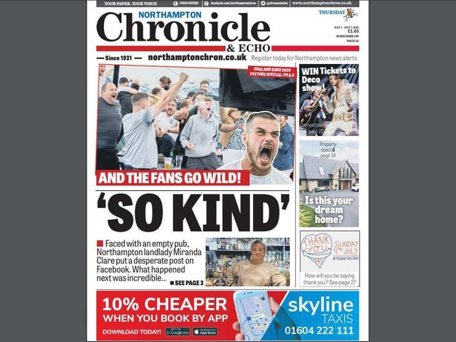 Miranda Clare's story of how a social media post showing how tough times were for her at her pub in Northampton had an incredible response, again demonstrating the amazing support shown by the community for businesses in times of need. Miranda was in the news again recently after appearing in Jimmy Carr's latest quiz show on Channel 4, I Literally Just Told You.
And England's march to the Euro 2020 final continued...