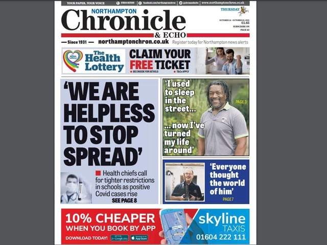 It had, thankfully, been a long time since we put the spread of Covid-19 on our front page, but the issue was back on the front page after a significant rise in cases in our schools. Director of public health, Lucy Wightman, said the lack of restrictions meant they were powerless to stop the spread going further.