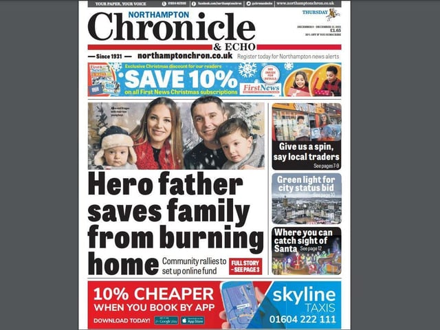 A father-of-two Dragos Catalin described what it was like to rescue his family from their burning Northampton home and how they were coping now after the 'nightmare'. It was an incredible story.