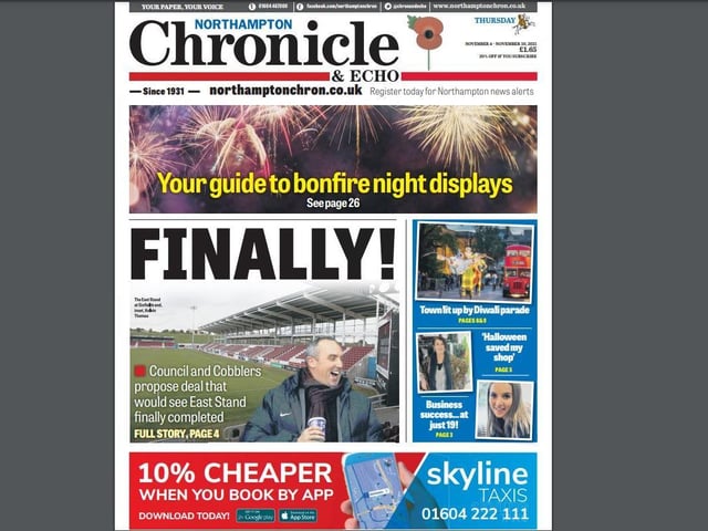 It has been a story that has featured in our pages and website for the past eight years...the rebuilding of the East Stand at the home of Northampton Town. Now, at last, it looked like a deal had been done with the council that will see the stand finally redeveloped.