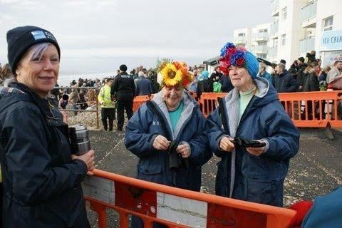East Wittering New Year Big Dip 2022. Picture from Jerry Goodman SUS-220201-101931001