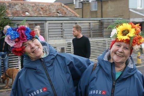 East Wittering New Year Big Dip 2022. Picture from Jerry Goodman SUS-220201-102622001