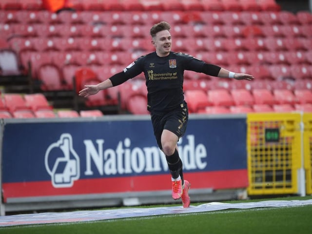 Great touch and finish to bring Cobblers level and was close to a second when poking over. Now has seven league goals for the season and remains on course for his best most prolific return in claret... 7