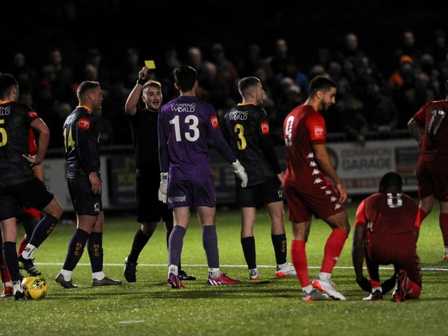 Action, penalties and goal celebrations from Worthing's 3-1 Isthmian premier win over Horsham at Woodside Road / Picture: Stephen Goodger