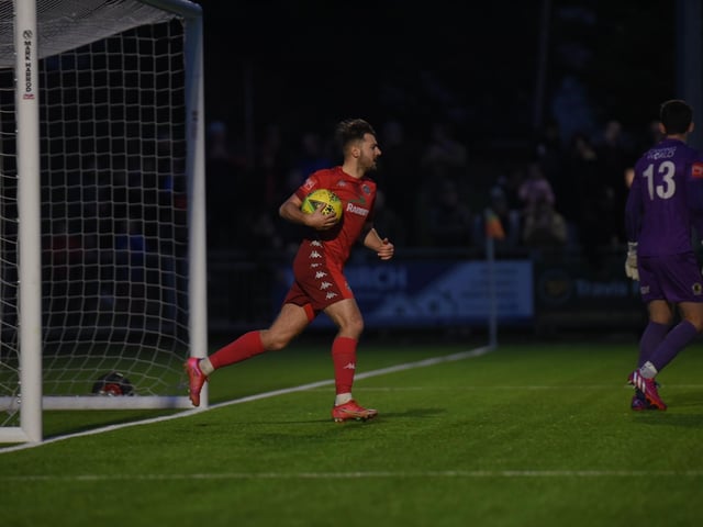 Action, penalties and goal celebrations from Worthing's 3-1 Isthmian premier win over Horsham at Woodside Road / Picture: Marcus Hoare