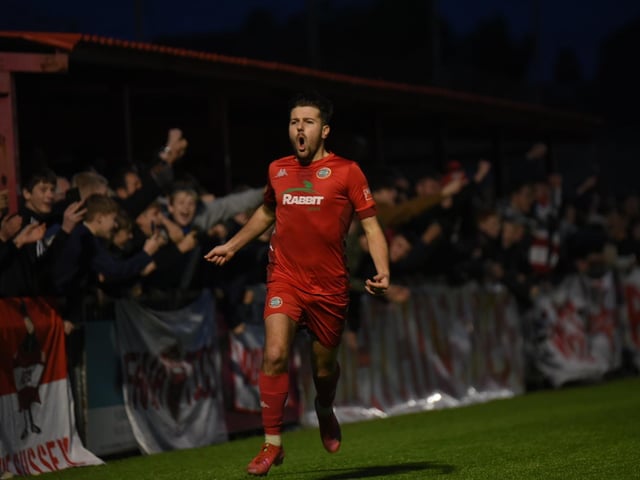 Action, penalties and goal celebrations from Worthing's 3-1 Isthmian premier win over Horsham at Woodside Road / Picture: Marcus Hoare