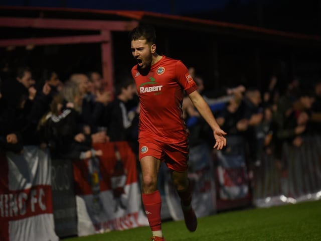 Action, penalties and goal celebrations from Worthing's 3-1 Isthmian premier win over Horsham at Woodside Road / Picture: Marcus Hoare