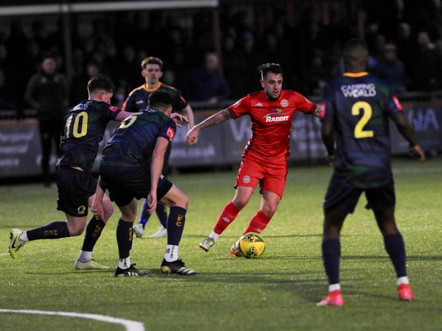 Action, penalties and goal celebrations from Worthing's 3-1 Isthmian premier win over Horsham at Woodside Road / Picture: Stephen Goodger