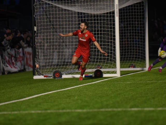 Action, penalties and goal celebrations from Worthing's 3-1 Isthmian premier win over Horsham at Woodside Road / Picture: Marcus Hoare
