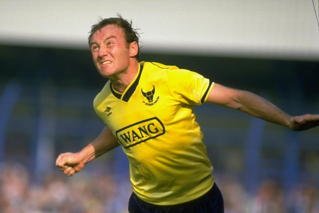 Langan was another high-class player whose time at Posh was bedevilled by injury. Mick Jones signed a 31 year-old right-back for £25k from Bournemouth who had played 25 times for the Republic of Ireland and enjoyed some big money moves around the Football League, including one to Oxford (pictured) with whom he won the League Cup and the Division Two title. Sadly he's best remembered at Posh for becoming the first sub to be sent on and then taken off again in a home game against Hartlepool in 1989. He was on the pitch for a handful of minutes before injury claimed him. He managed just 23 games for Posh.