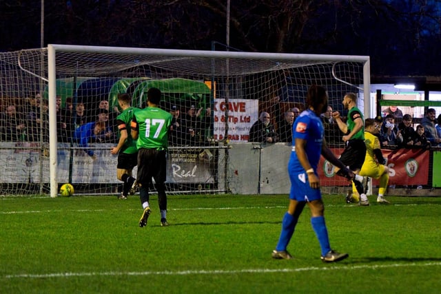 Action from Burgess Hill Town's dramatic 3-2 home victory over Cray Valley PM. Pictures by Chris Neal
