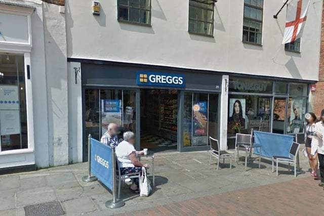 Greggs (North Street) home of the infamous vegan sausage roll.