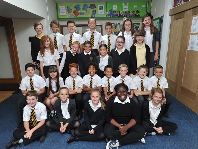 Werrington primary school Year 6  leavers Mr Moody's class. Y614 EMN-140627-162907009