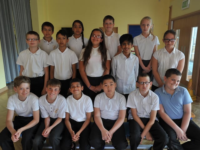Y614 Year 6 pupils at Paston Ridings primary school. Miss Hornett's class. EMN-140618-164952009