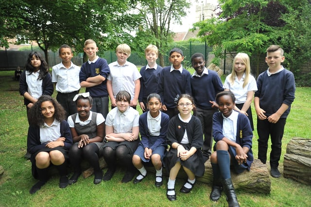 Y614 Year 6 pupils at St Augustine's school, Woodston.   Miss Wilkinson's  class EMN-140620-162147009