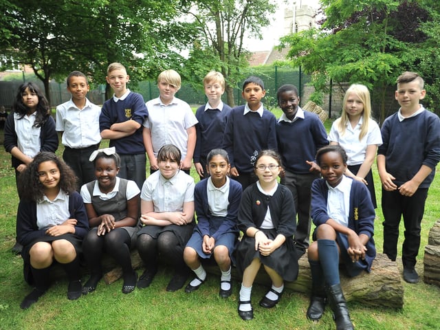 Y614 Year 6 pupils at St Augustine's school, Woodston.   Miss Wilkinson's  class EMN-140620-162147009