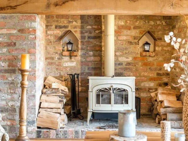 One of the handsome working fireplaces. Picture: Savills - Haywards Heath.