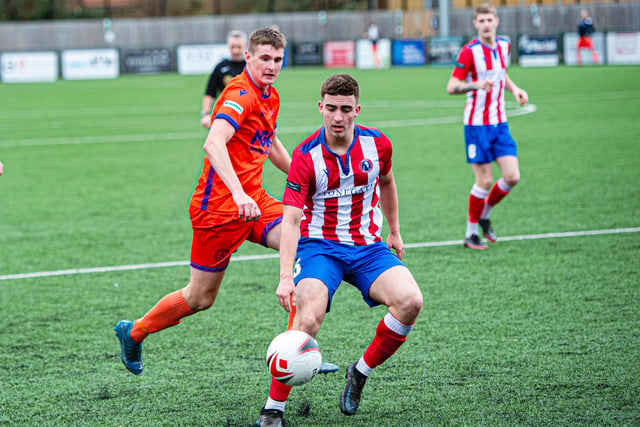Action from Midhurst & Easebourne's 2-1 win at Dorking Wanderers Reserves. Pictures by Tommy McMillan