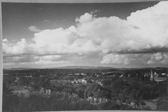 Horsham seen from Denne Hill in the 1950s