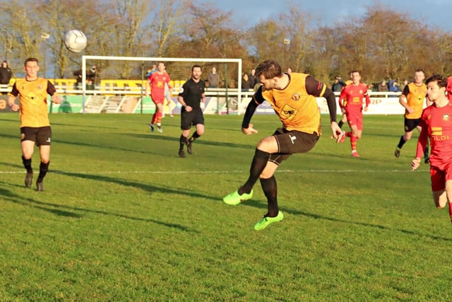 Jack Lane in Sunday's game with Gloucester City  PICTURES BY SALLY ELLIS