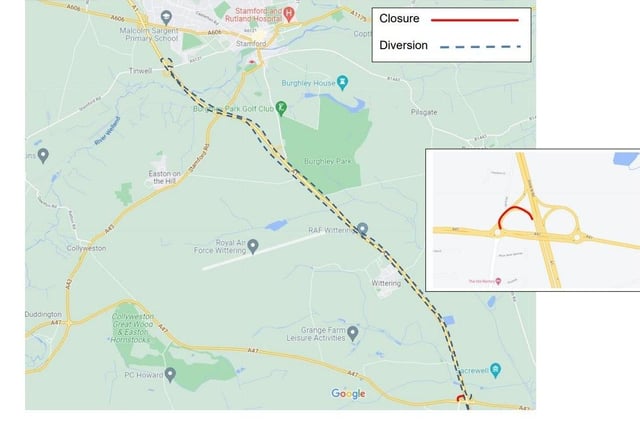 Diversion route: A1 northbound exit slip full closure on Thursday January 27.