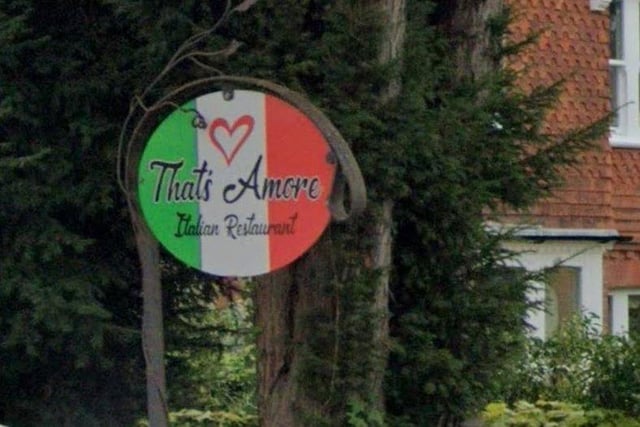 That's Amore Italian Restaurant is in Lindfield High Street. The family run establishment serves famous dishes from Italy and Sicily and has many vegan and vegetarian dishes. Picture: Google Street View.
