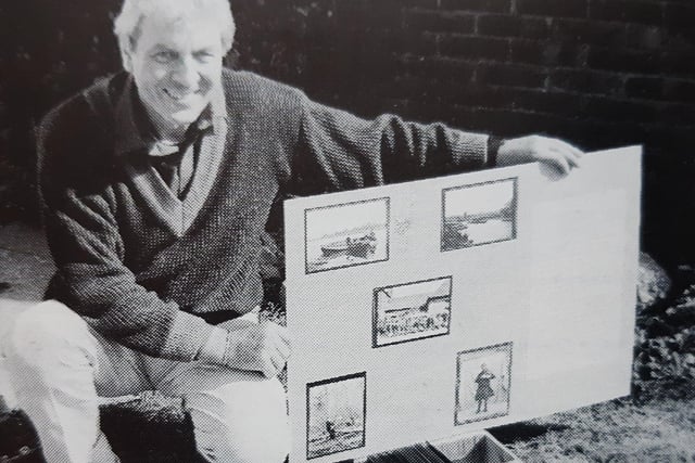 Dave Turner, pictured in November 1989, a happy man having rescued some historic photographic plates from a skip