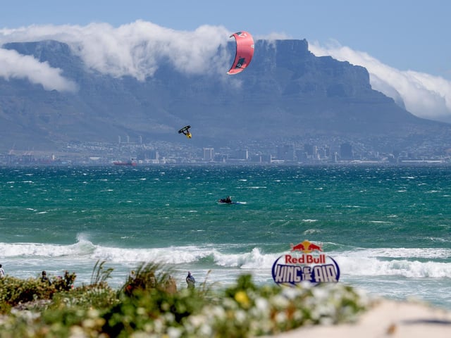 Lewis Crathern has been kitesurfing on these shores and in Cape Town in recent months / Pictures; Eunice Bergin