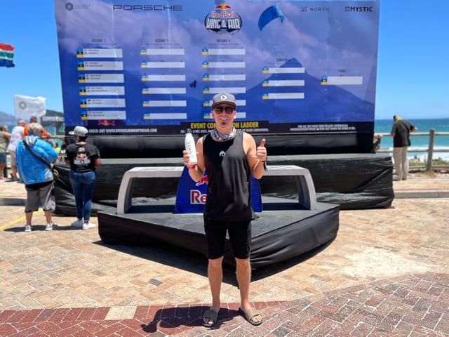 Lewis Crathern has been kitesurfing on these shores and in Cape Town in recent months / Pictures; Eunice Bergin
