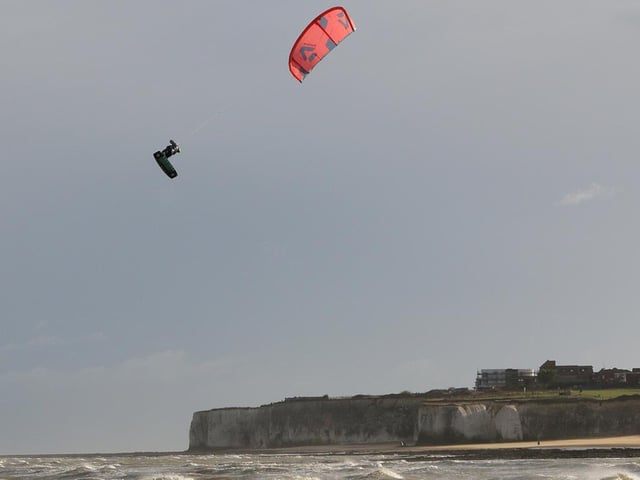 Lewis Crathern has been kitesurfing on these shores and in Cape Town in recent months / Pictures; Eunice Bergin