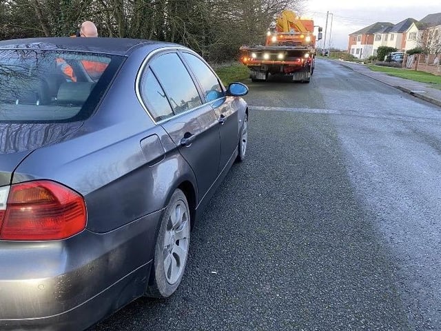 No licence or insurance for this driver in Peterborough. Seized and reported.