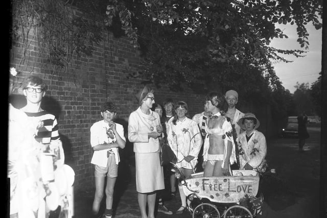 Wheelie wild outfits at Daventry Pram Race 1968.