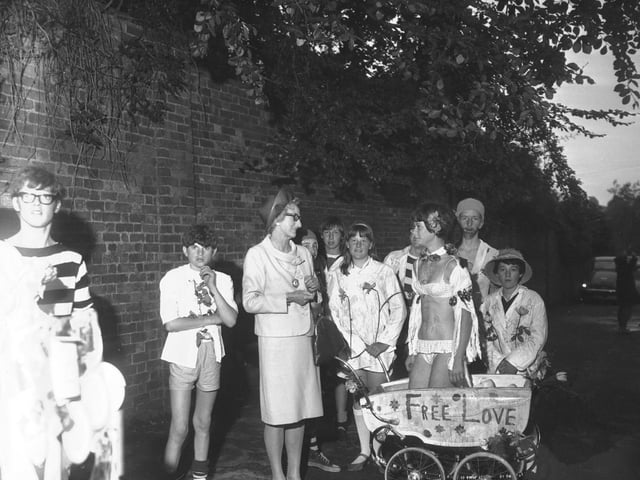 Wheelie wild outfits at Daventry Pram Race 1968.