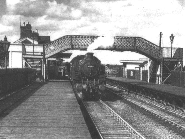 On the right track at Daventry Railway Station. The station closed in 1958.