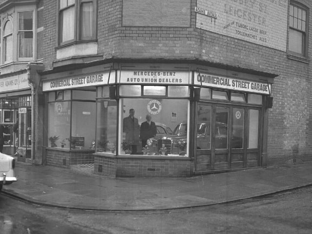 Another one from our glass plates Looking Back archive, this one showing Commercial Street Garage on the corner of Adams Avenue and Wellingborough Road. Again, we are not sure of a date for this picture.