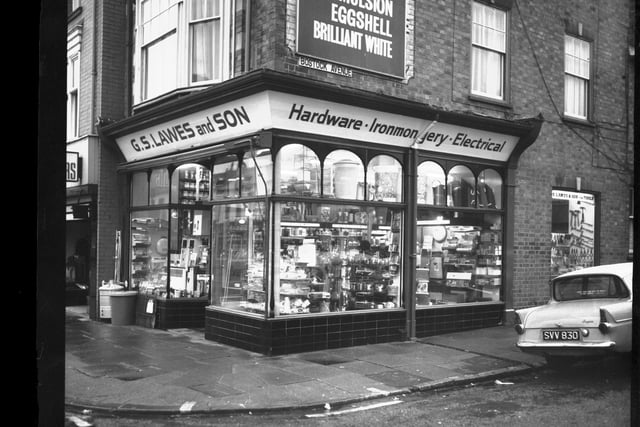 The picture was taken for an advertising feature for Lawes hardware shop, corner of Wellingborough Road and Bostock Avenue, Northampton, November 23, 1970
