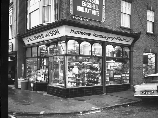 The picture was taken for an advertising feature for Lawes hardware shop, corner of Wellingborough Road and Bostock Avenue, Northampton, November 23, 1970