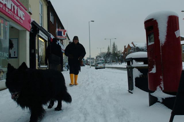 This snowy scene was taken in February 2009 in Wellingborough Road