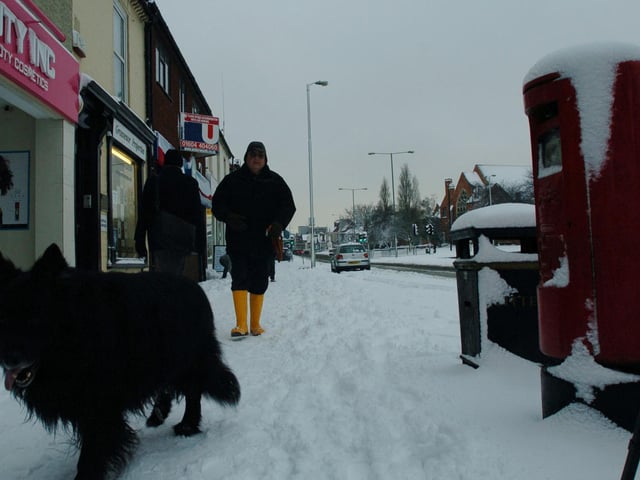 This snowy scene was taken in February 2009 in Wellingborough Road